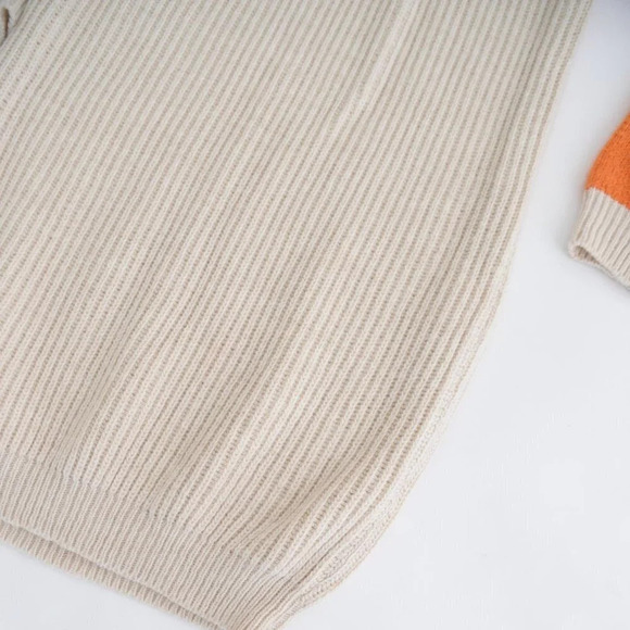 Cocogio Made In Italy 10% Wool Cream Knit Sweater Dress Size  Medium - Picture 7 of 10